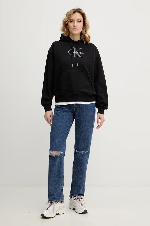 Calvin Klein Jeans bluza LV047E221G czarny SS26