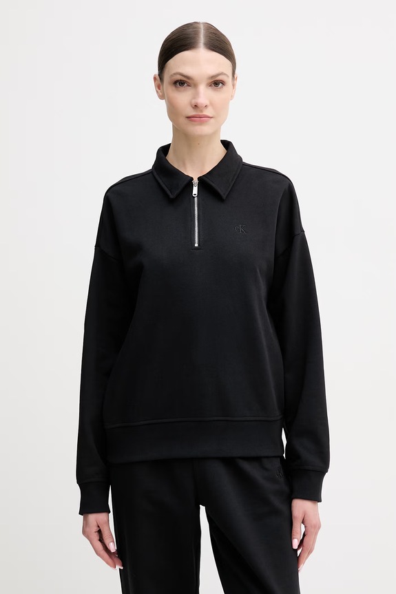 Calvin Klein Jeans bluză uni negru LV047E235G