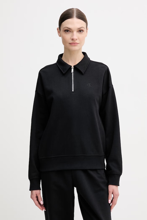 Calvin Klein Jeans bluză uni negru LV047E235G
