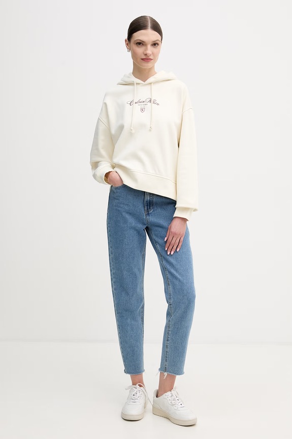 Calvin Klein Jeans bluză LV047E208G bej SS26