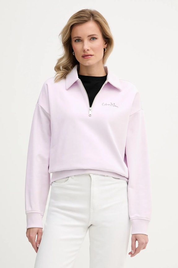 Calvin Klein Jeans bluză melanj violet LV047E824G