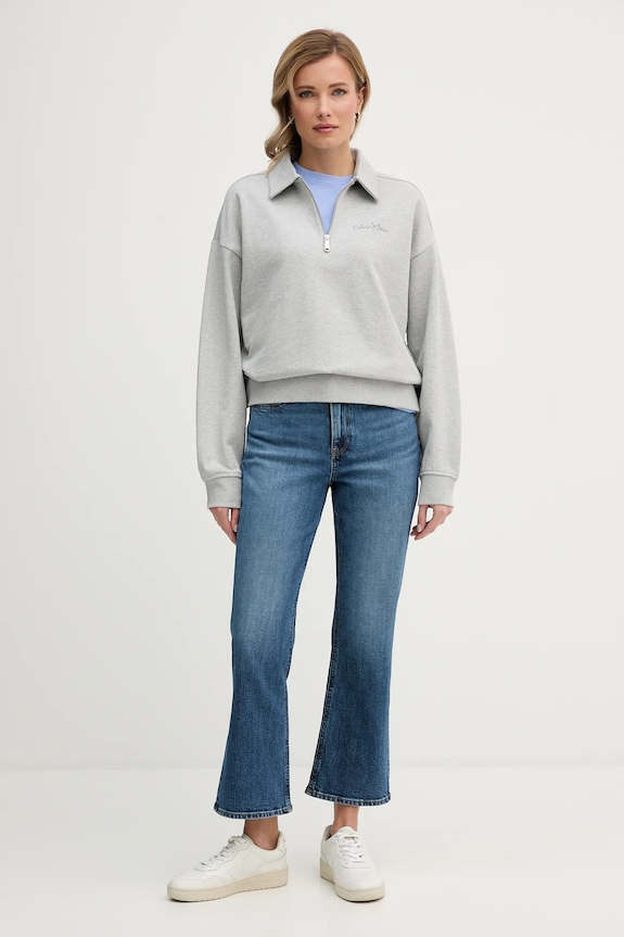 Calvin Klein Jeans bluză LV047E824G gri SS26