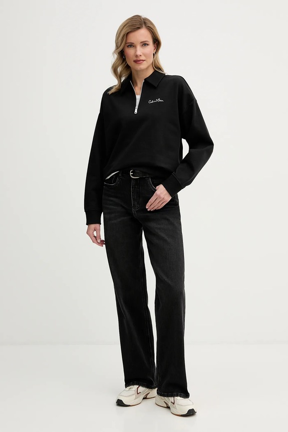 Calvin Klein Jeans bluză LV047E824G negru SS26