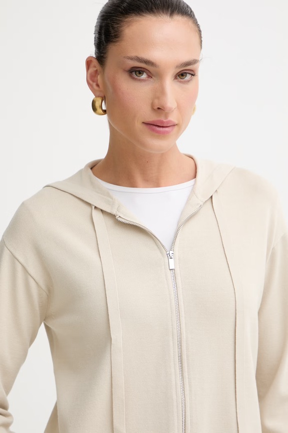 MM by Max Mara sveter na gombíky dámsky ALOA béžová 2616341027600