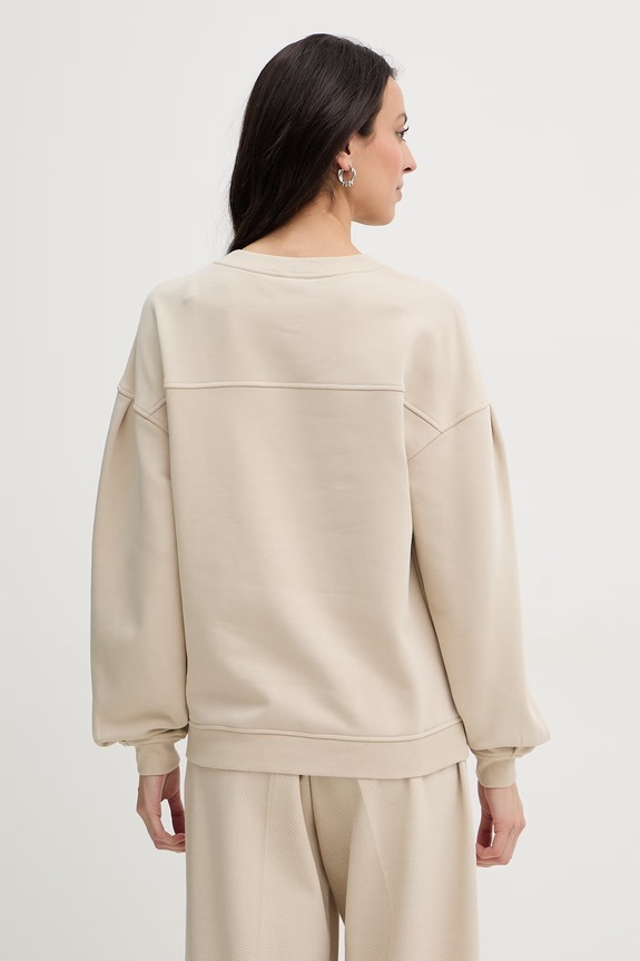 Odzież MM by Max Mara bluza damska z bawełną EUFORICO 2616921027600 beżowy