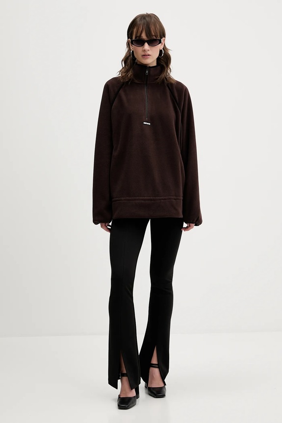 Rotate fleece sweatshirt 1153681667 brown SS26