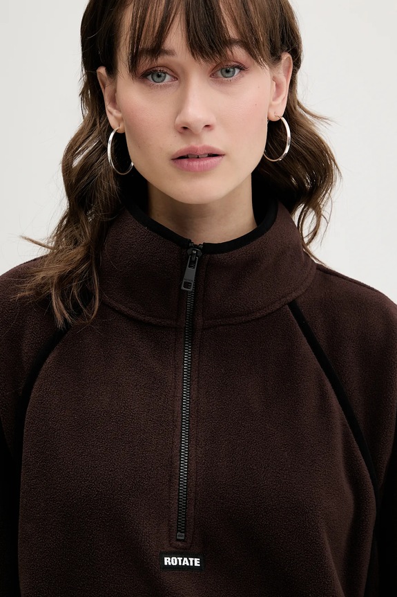 Rotate fleece sweatshirt brown 1153681667