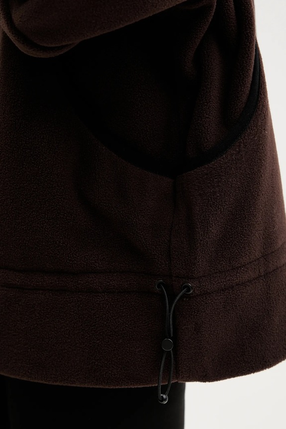 Rotate fleece sweatshirt 1153681667 brown