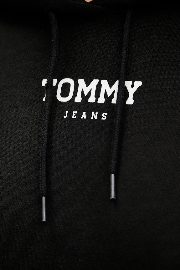 Tommy Jeans hanorac de bumbac DW0DW21921 negru