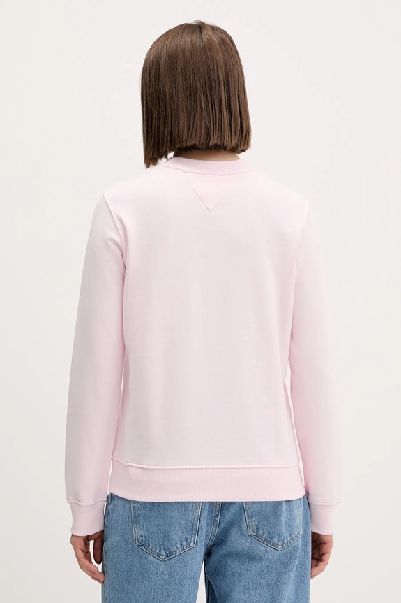 Ρούχα Βαμβακερή μπλούζα Tommy Jeans DW0DW21922 ροζ