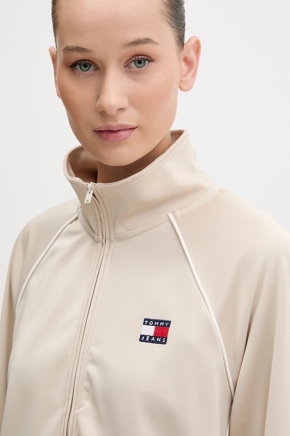 Mikina Tommy Jeans béžová DW0DW21930
