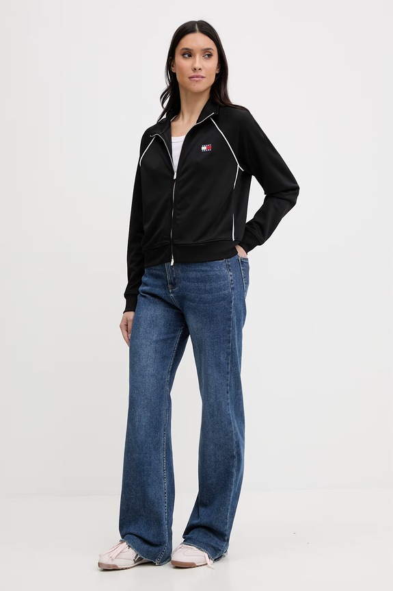 Tommy Jeans bluză DW0DW21930 negru SS26