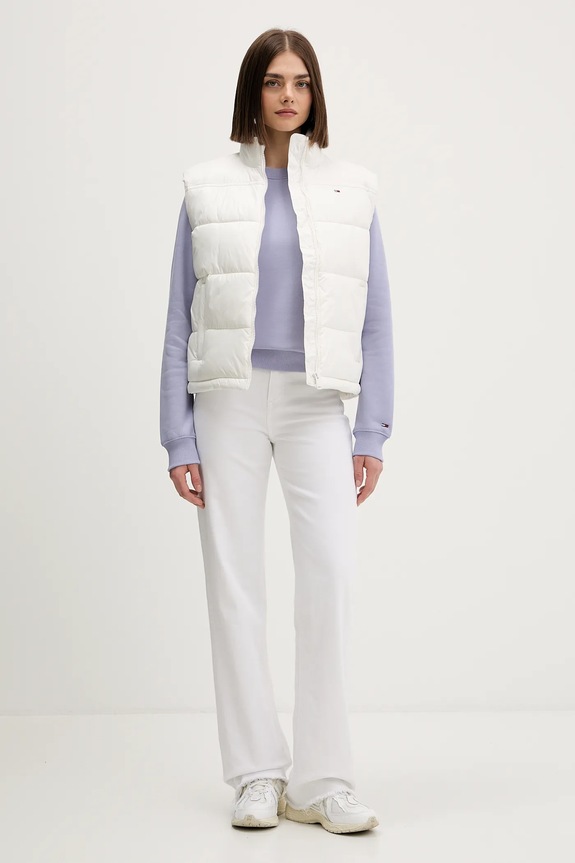 Βαμβακερή μπλούζα Tommy Jeans DW0DW22517 μωβ SS26