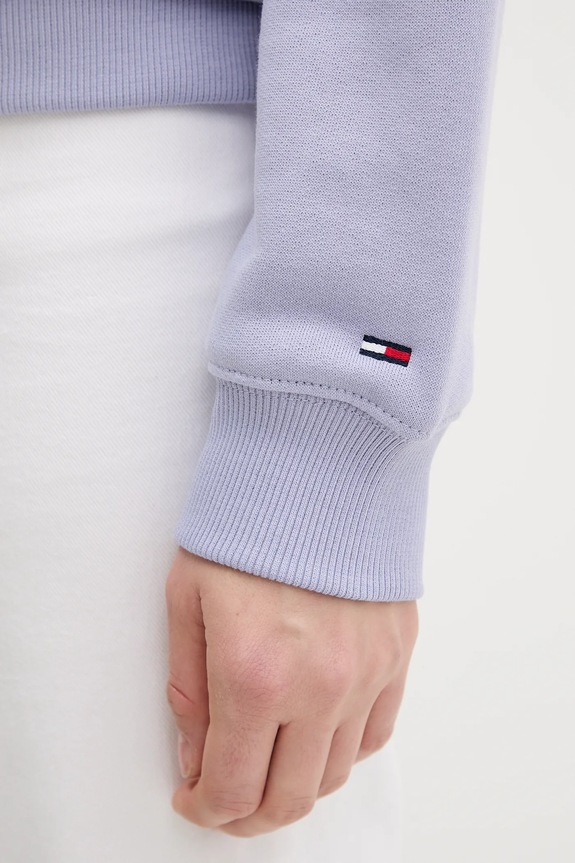 Βαμβακερή μπλούζα Tommy Jeans DW0DW22517 μωβ
