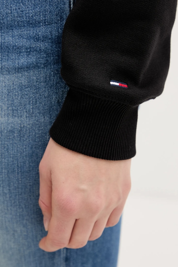 Pamučna dukserica Tommy Jeans DW0DW22517 crna