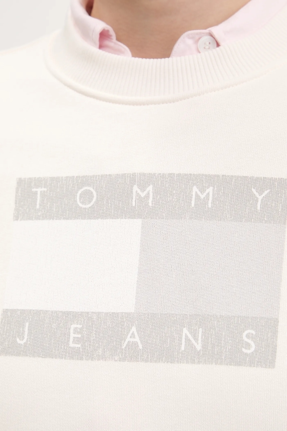 Tommy Jeans pamut melegítőfelső DW0DW22564 bézs