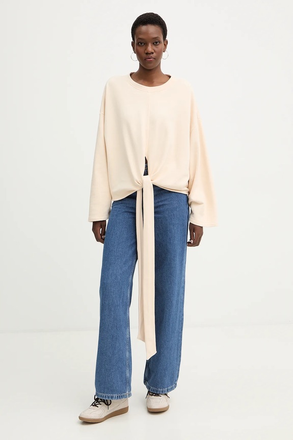 Pamučna dukserica BOSS Orange C Ewani 50553456 bež SS26