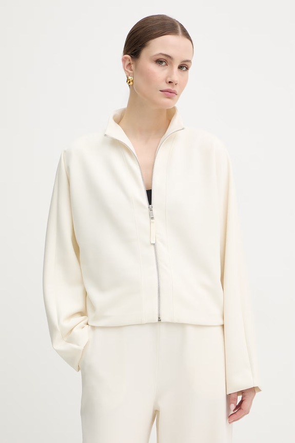 Μπλούζα BOSS Ebesya με ελαστάν μπεζ 50555057