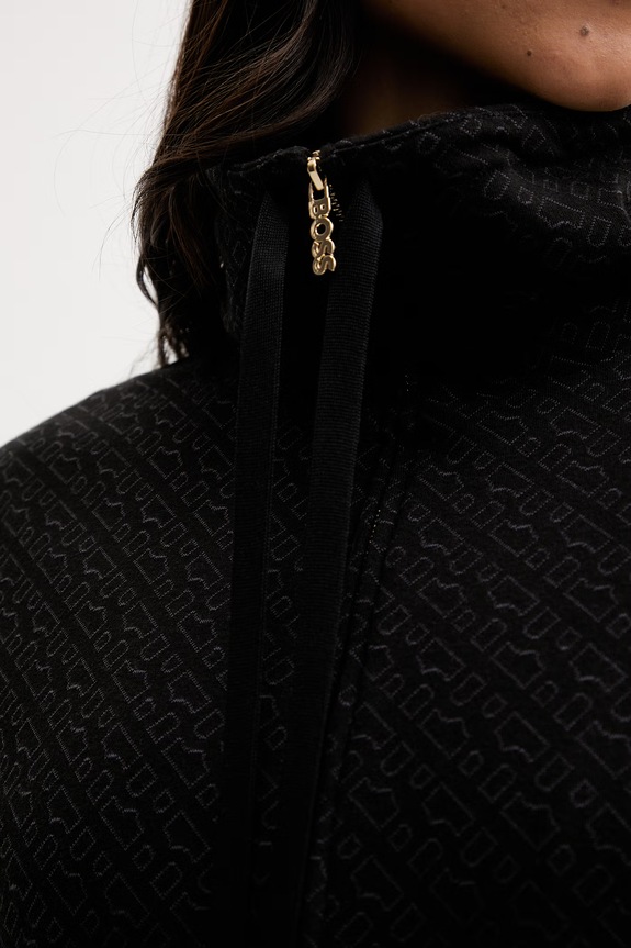 Mikina BOSS Monogram J. Jacket 50557296 čierna