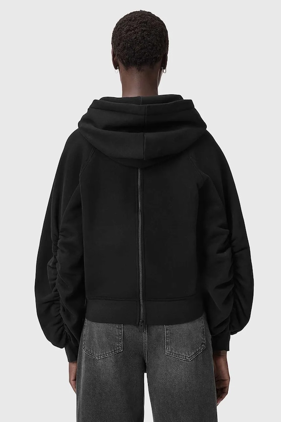 Bavlnená mikina AllSaints W092JD čierna SS26
