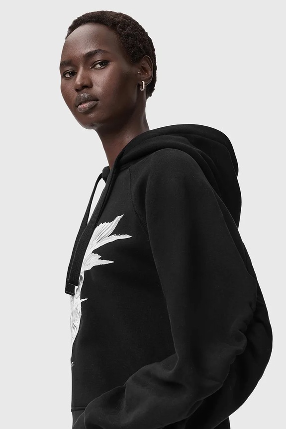 Bavlnená mikina AllSaints W092JD čierna