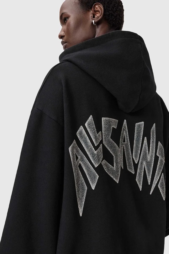 Ρούχα Βαμβακερή μπλούζα AllSaints W090JD μαύρο
