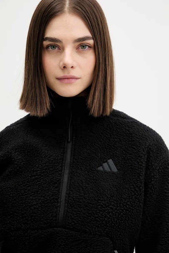 Φλις μπουφάν adidas μαύρο JM8444