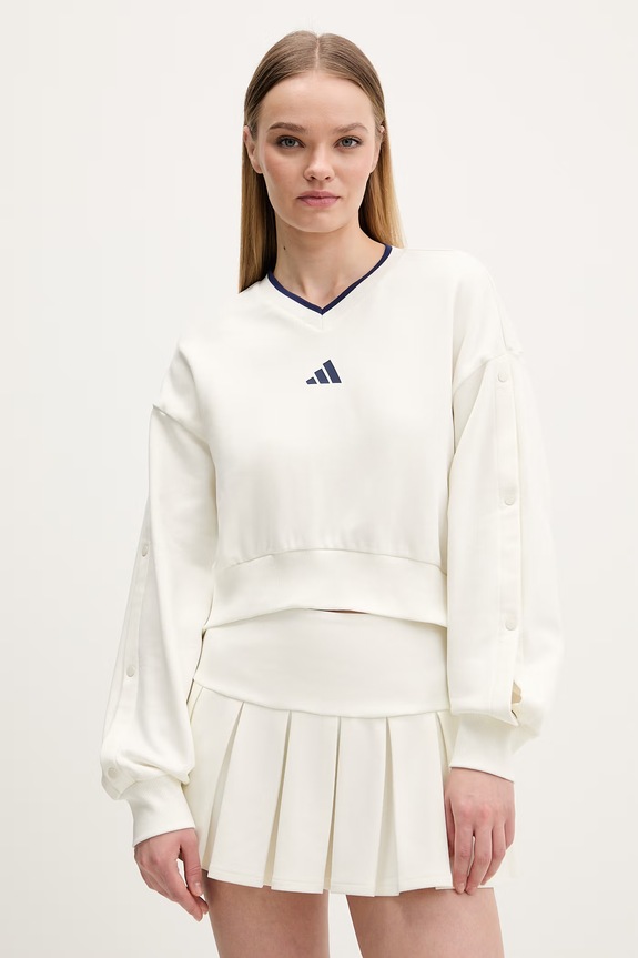 Бавовняна кофта adidas бавовна бежевий JZ1074