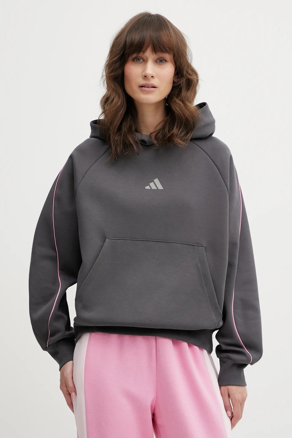 Mikina adidas Stadium s kapucňou sivá KB4959