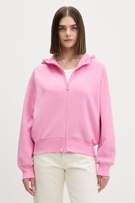 Μπλούζα adidas The Soft Lux με κουκούλα ροζ KE9144