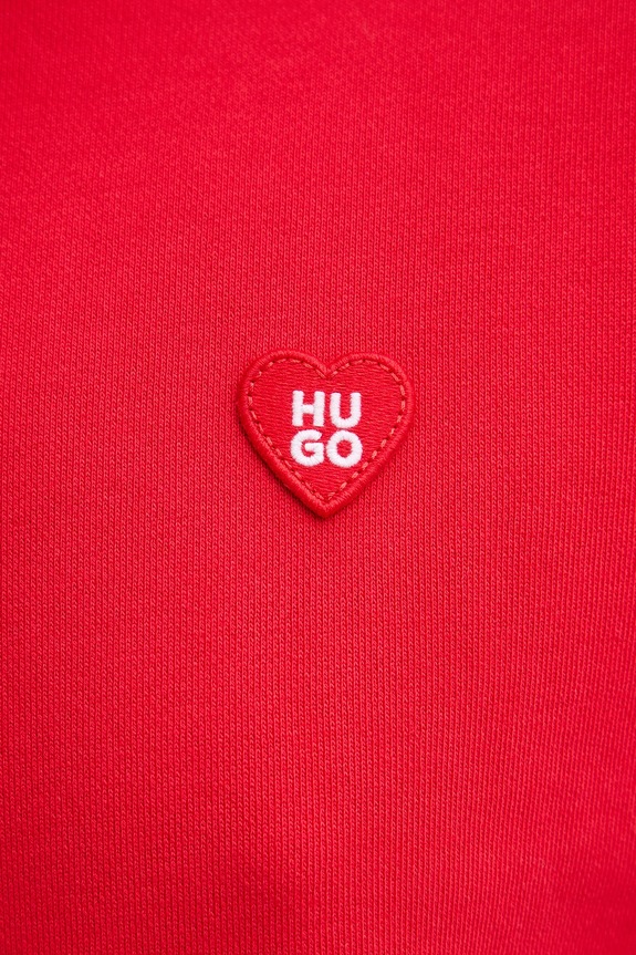 HUGO bluza bawełniana Deroxina_7 50555808 czerwony