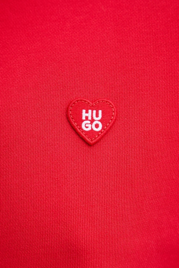 HUGO bluza bawełniana Deroxina_7 50555808 czerwony