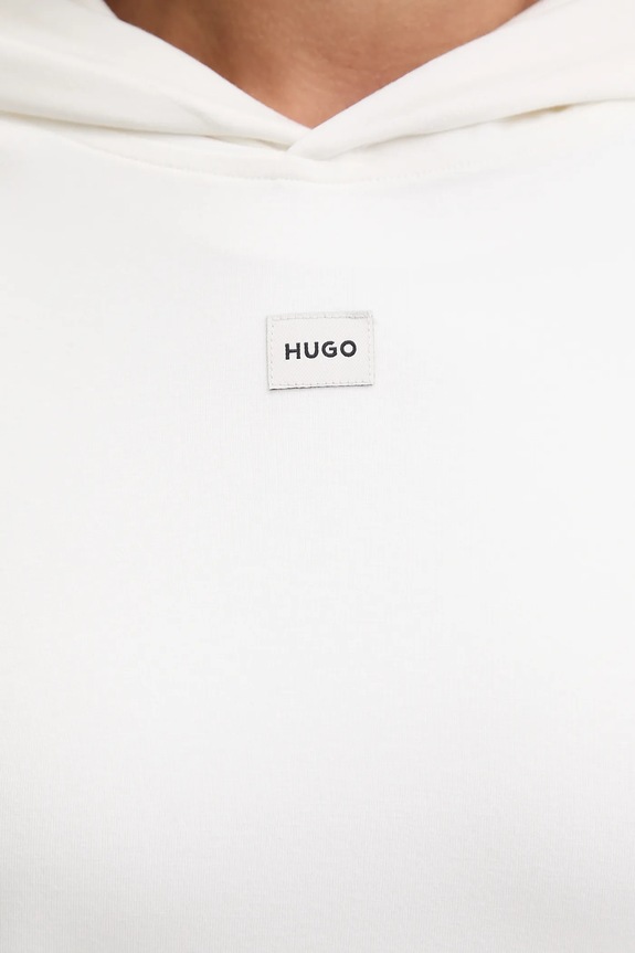 Mikina HUGO SIGNATURE_HOODIE 50556816 béžová