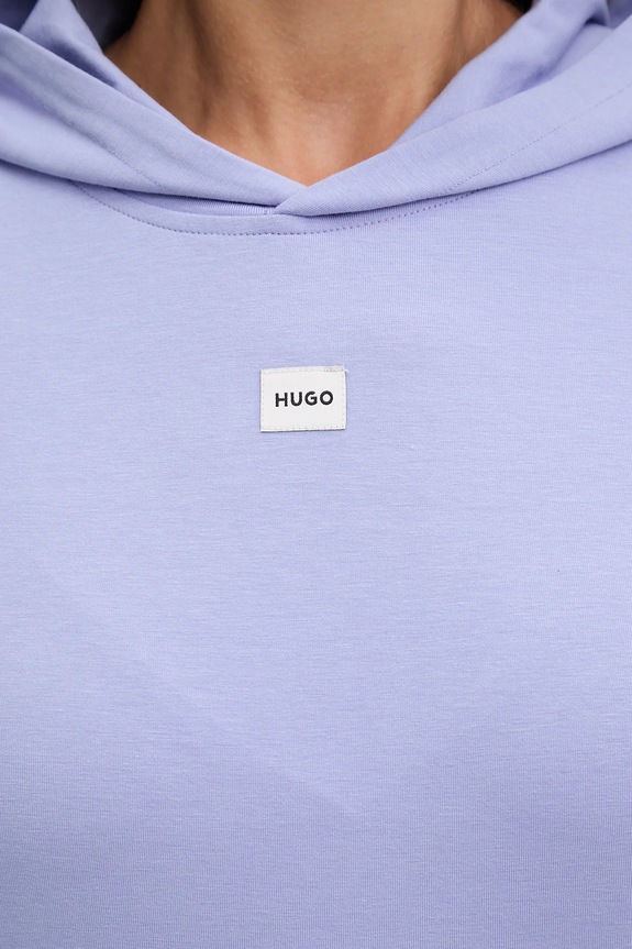 Mikina HUGO SIGNATURE_HOODIE 50556816 fialová