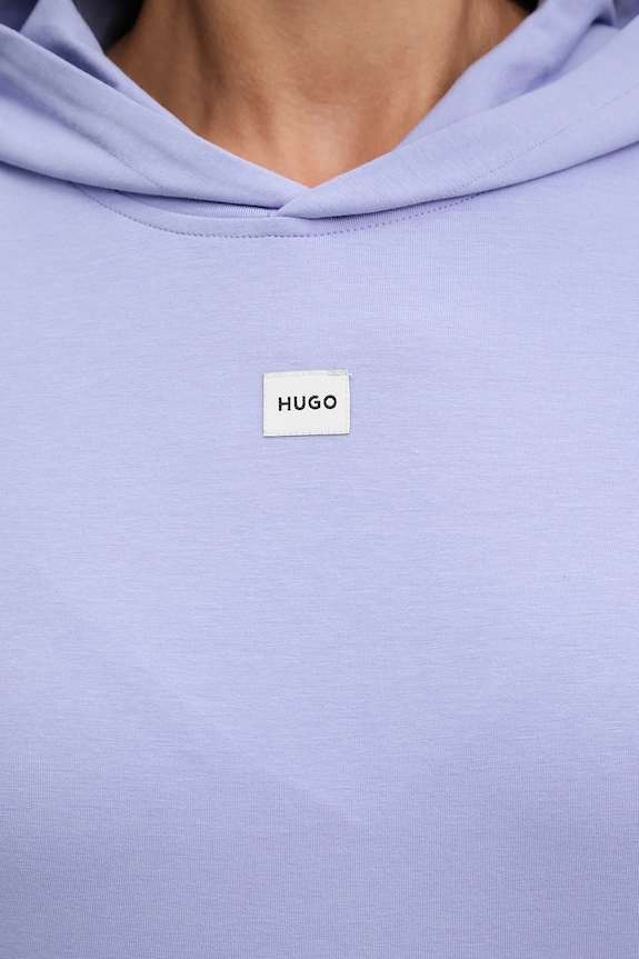 Mikina HUGO SIGNATURE_HOODIE 50556816 fialová