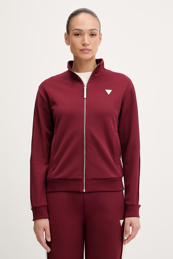 Dukserica Guess MARLENE bez kapuljače bordo V6RQ09.KCYF2