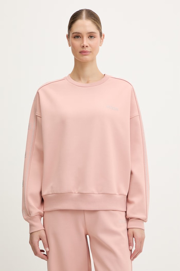 Guess bluza OCTAVIA aplikacja różowy V6RQ96.KCX22