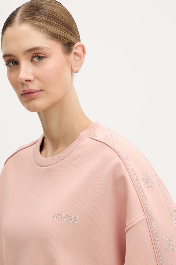 Guess bluza OCTAVIA różowy V6RQ96.KCX22