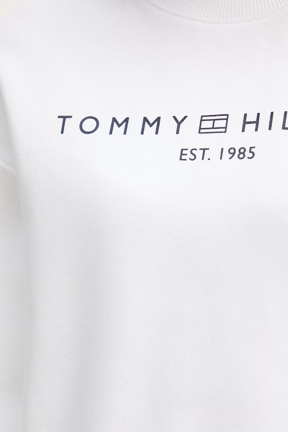 Tommy Hilfiger hanorac de damă din bumbac WW0WW47831 alb