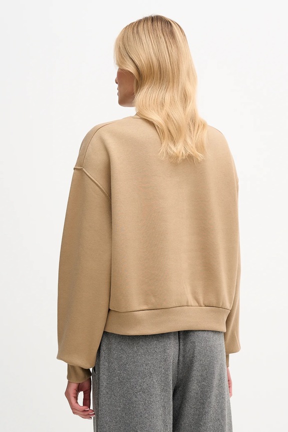 Oblečenie Tommy Hilfiger mikina dámska s bavlnou WW0WW47831 béžová