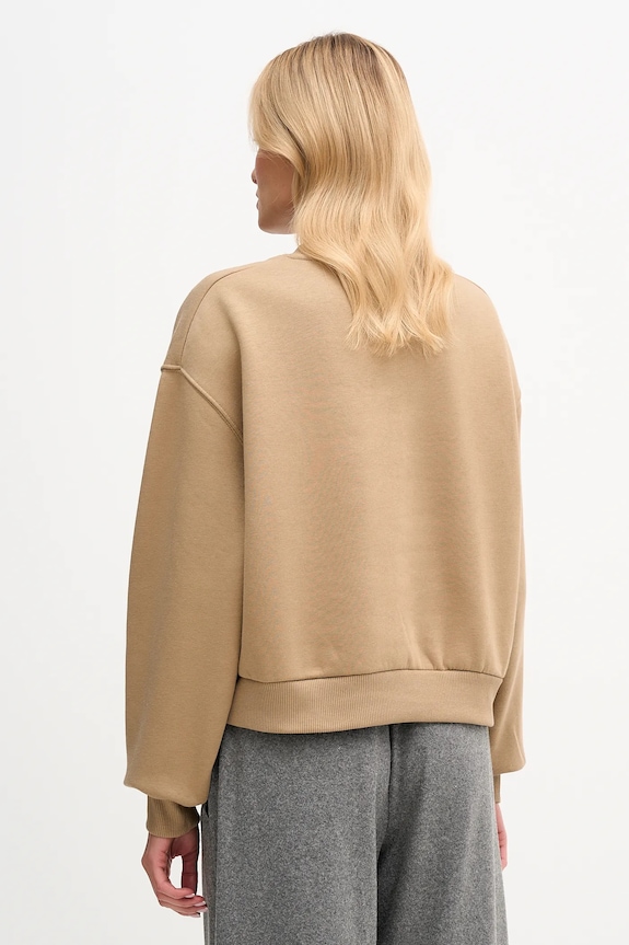 Oblečenie Tommy Hilfiger mikina dámska s bavlnou WW0WW47831 béžová