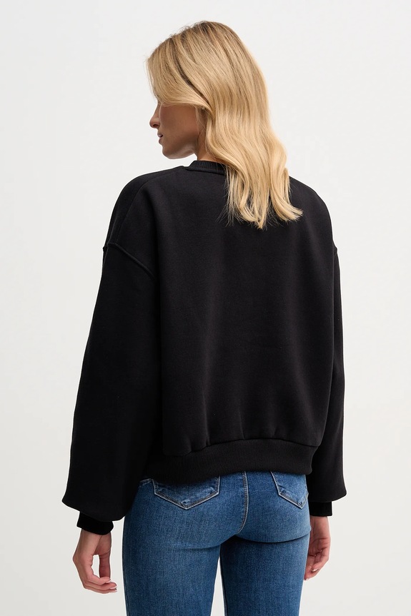 Îmbrăcăminte Tommy Hilfiger hanorac de damă cu bumbac WW0WW47831 negru