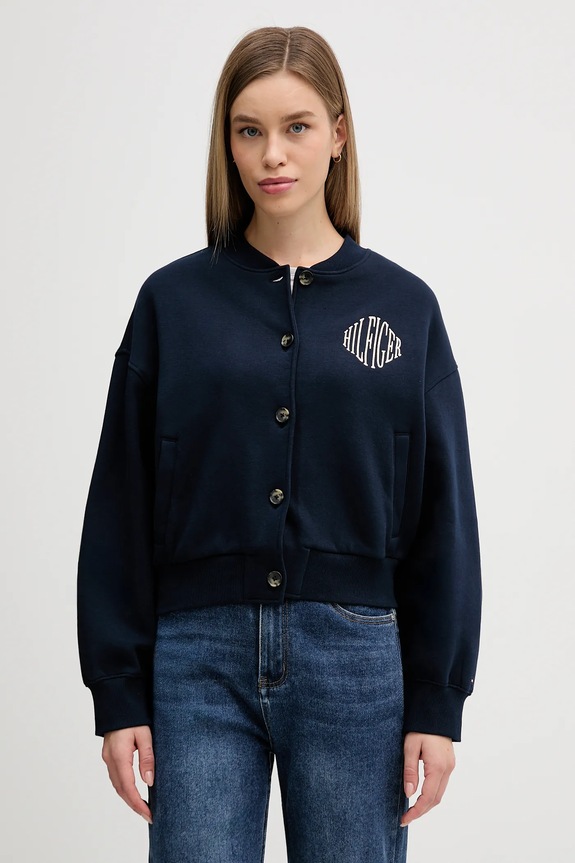 Tommy Hilfiger bluza aplikacja granatowy WW0WW47847