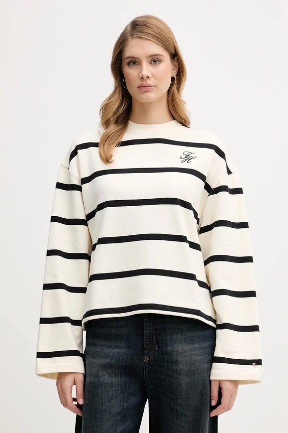 Tommy Hilfiger longsleeve curele bej WW0WW48431
