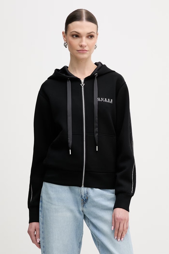 Mikina Guess s kapucňou čierna W6RQ12.KBYE2