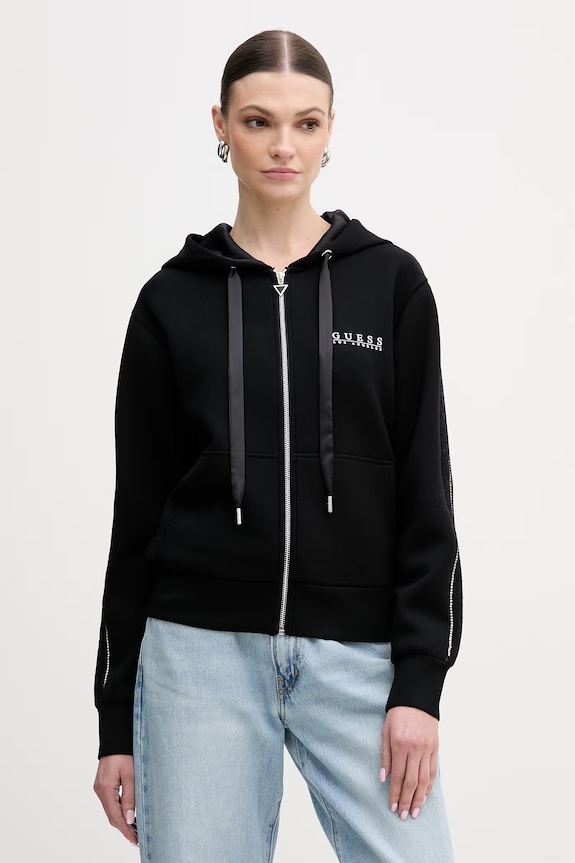 Mikina Guess s kapucňou čierna W6RQ12.KBYE2