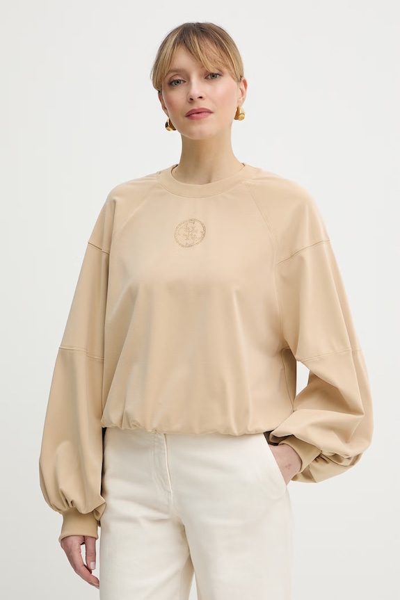 Mikina Guess 4G bez kapucne béžová W6RQ13.KD332