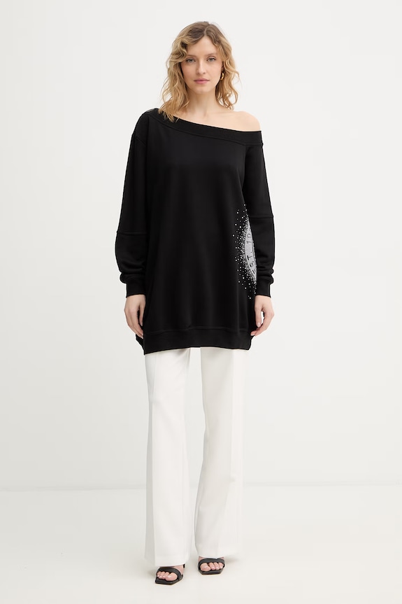 Guess bluza 4G W6RQ18.K8801 czarny SS26