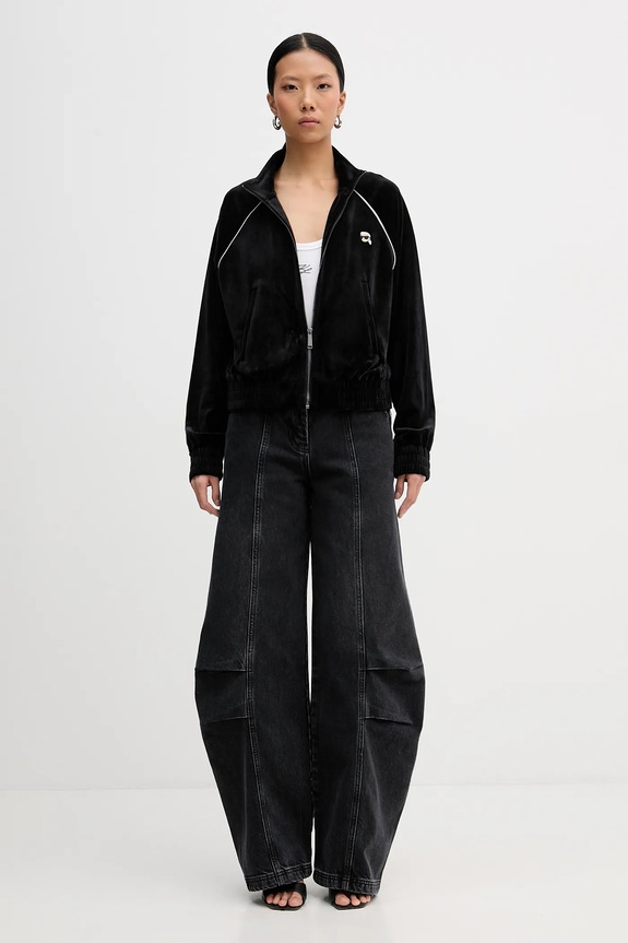 Karl Lagerfeld bluză IKON B1W20029 negru SS26