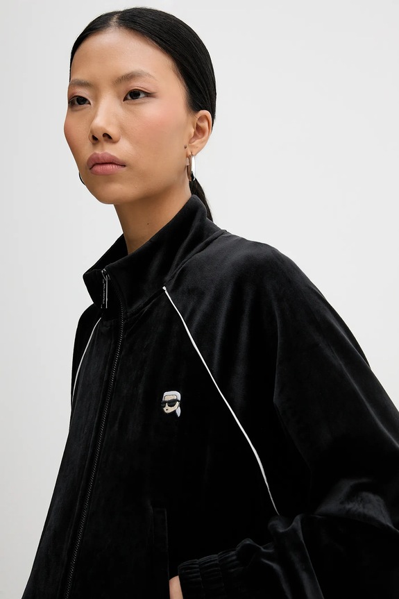 Karl Lagerfeld bluză IKON negru B1W20029